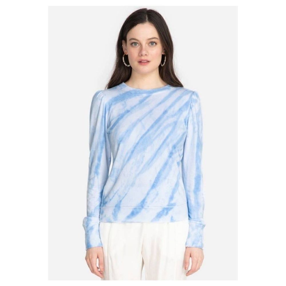 Johnny Was x Amanda Bond Tie Dye Blue White Giselle Sweater sz Medium